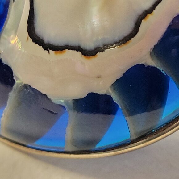 Nautilus Shell Pendant with 925 Sterling Silver Blue Shell Pendant - Picture 4 of 16